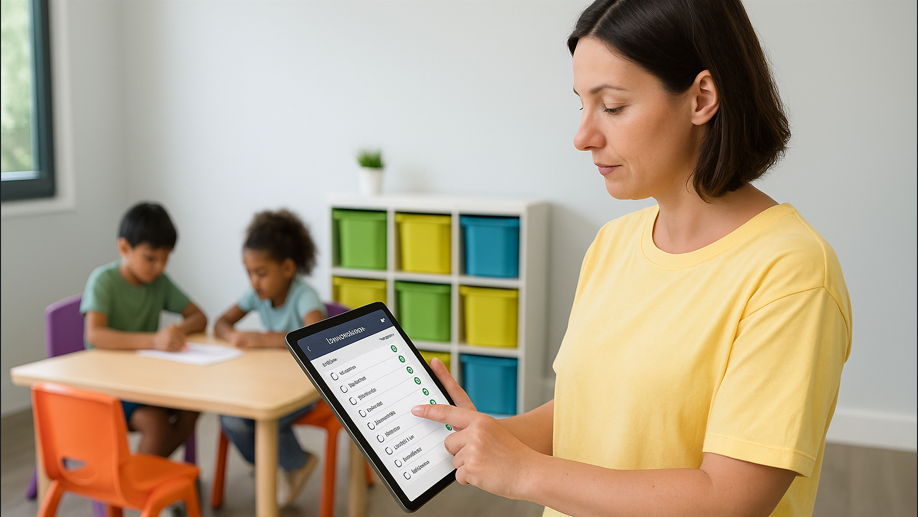 Wraparound childcare staff using digital booking system for real-time attendance tracking – safeguarding and compliance in out-of-school settings